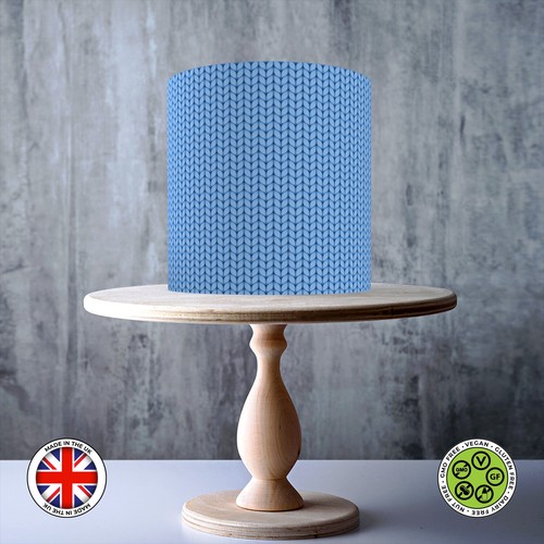 Cozy knitted blue - blue, seamless