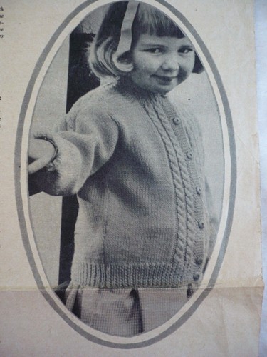 Vintage knitting pattern child - pattern,